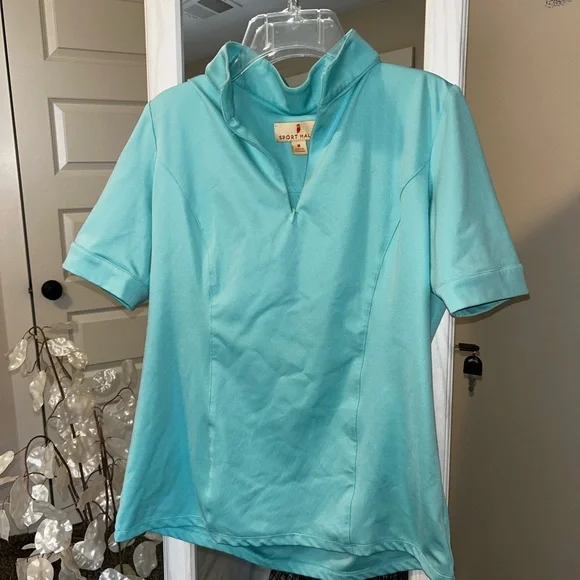 Sport Haley Aqua Short Sleeve Polo - Picture 2 of 4